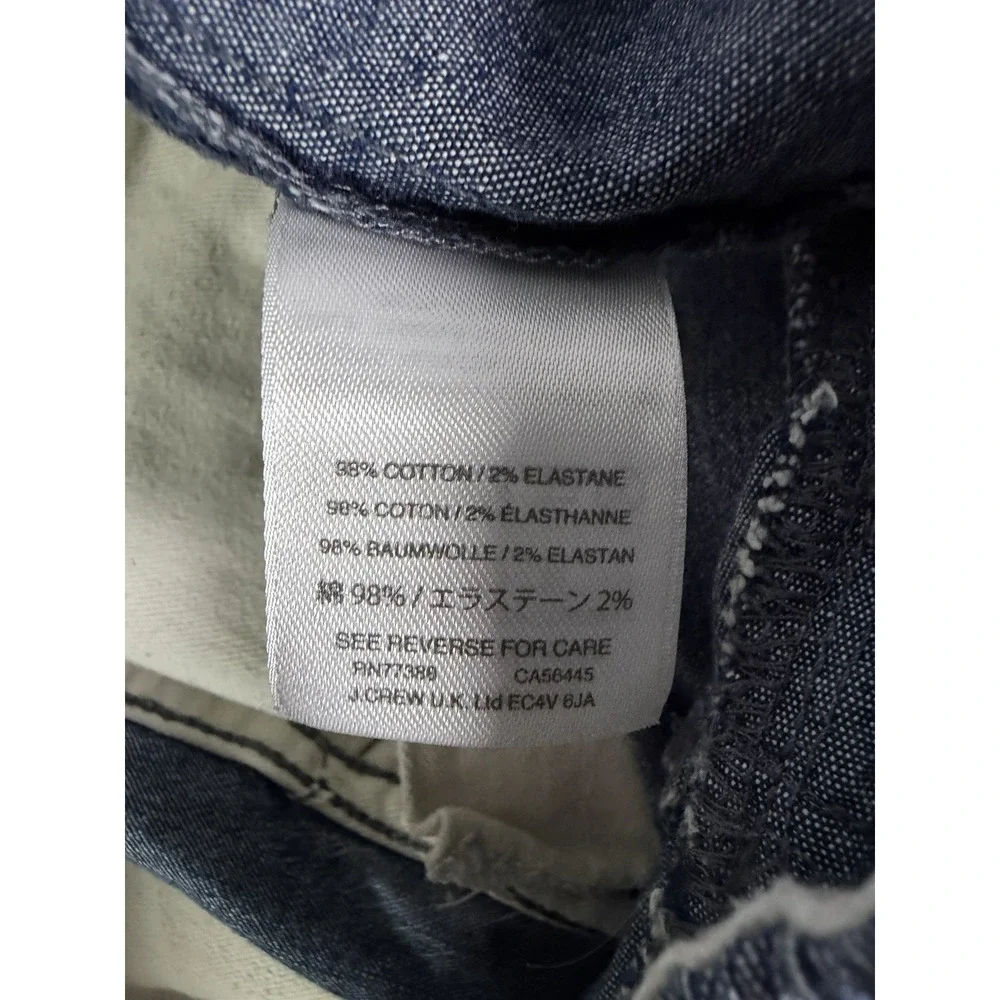 J Crew Dock Shorts Mens Medium Chambray Blue Drawstring Stretch Preppy 5